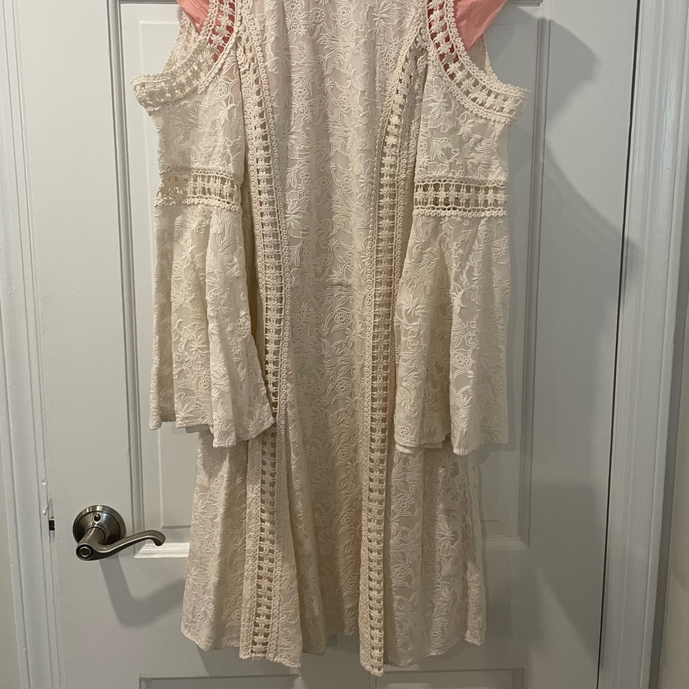 Alice and Olivia beige dress